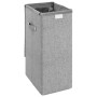 Cesto ropa sucia plegable lino sintético gris 26x34,5x59,5 cm