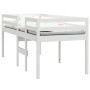 Weißes Hochbett aus massivem Kiefernholz 90x200 cm von vidaXL, Betten und Lattenroste - Ref: Foro24-821605, Preis: 175,64 €, ...