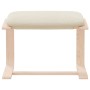 Reposapiés de tela crema 51x41x40 cm