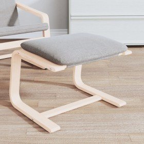 Reposapiés de tela gris claro 51x41x40 cm