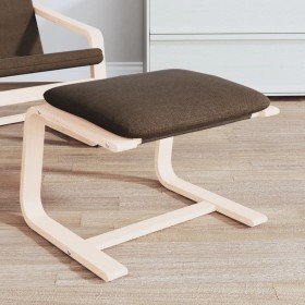 Reposapiés de tela marrón oscuro 51x41x40 cm en Otomanas | Comprar online en Foro24