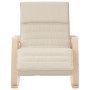 Silla mecedora de tela color crema
