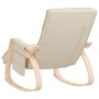 Silla mecedora de tela color crema