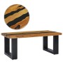 Solid teak wood and volcanic stone center table 100x50x40 cm by vidaXL, Coffee table - Ref: Foro24-281645, Price: 240,37 €, D...