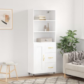 Aparador alto madera contrachapada blanco 69,5x34x180 cm de vidaXL, Aparadores - Ref: Foro24-3189997, Precio: 170,62 €, Descu...