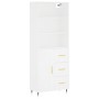 Hohes weißes Sperrholz-Sideboard 69,5 x 34 x 180 cm von vidaXL, Sideboards - Ref: Foro24-3189997, Preis: 170,62 €, Rabatt: %