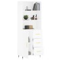 Hohes weißes Sperrholz-Sideboard 69,5 x 34 x 180 cm von vidaXL, Sideboards - Ref: Foro24-3189997, Preis: 170,62 €, Rabatt: %