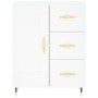 Hohes weißes Sperrholz-Sideboard 69,5 x 34 x 180 cm von vidaXL, Sideboards - Ref: Foro24-3189997, Preis: 170,62 €, Rabatt: %