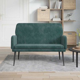 Banco de terciopelo verde oscuro 108x79x79 cm en Bancos | Comprar online en Foro24