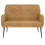 Banco de terciopelo marrón 108x79x79 cm