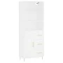 Aparador alto madera contrachapada blanco 69,5x34x180 cm de vidaXL, Aparadores - Ref: Foro24-3190005, Precio: 145,27 €, Descu...