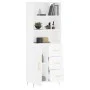 Hohes weißes Sperrholz-Sideboard 69,5 x 34 x 180 cm von vidaXL, Sideboards - Ref: Foro24-3190005, Preis: 145,70 €, Rabatt: %