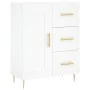 Hohes weißes Sperrholz-Sideboard 69,5 x 34 x 180 cm von vidaXL, Sideboards - Ref: Foro24-3190005, Preis: 145,70 €, Rabatt: %