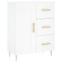 Hohes weißes Sperrholz-Sideboard 69,5 x 34 x 180 cm von vidaXL, Sideboards - Ref: Foro24-3190005, Preis: 146,47 €, Rabatt: %