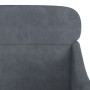 Sillón de terciopelo gris oscuro 63x76x80 cm