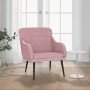 Sillón de terciopelo rosa 63x76x80 cm en Sillones | Comprar online en Foro24