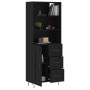 Aparador alto madera contrachapada negro 69,5x34x180 cm de vidaXL, Aparadores - Ref: Foro24-3190014, Precio: 157,52 €