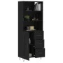 Hohes schwarzes Sperrholz-Sideboard 69,5 x 34 x 180 cm von vidaXL, Sideboards - Ref: Foro24-3190014, Preis: 155,67 €, Rabatt: %