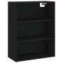 Hohes schwarzes Sperrholz-Sideboard 69,5 x 34 x 180 cm von vidaXL, Sideboards - Ref: Foro24-3190014, Preis: 155,67 €, Rabatt: %