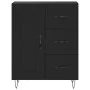 Hohes schwarzes Sperrholz-Sideboard 69,5 x 34 x 180 cm von vidaXL, Sideboards - Ref: Foro24-3190014, Preis: 155,67 €, Rabatt: %