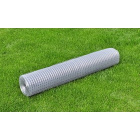 Alambrada de gallinero acero galvanizado plateada 10x1 m