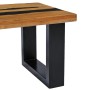 Solid teak wood and volcanic stone center table 100x50x40 cm by vidaXL, Coffee table - Ref: Foro24-281645, Price: 240,37 €, D...