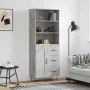 Aparador alto madera contrachapada gris hormigón 69,5x34x180 cm de vidaXL, Aparadores - Ref: Foro24-3190017, Precio: 139,19 €...