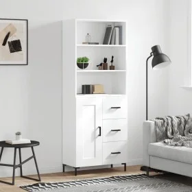 Tall white plywood sideboard 69.5x34x180 cm by vidaXL, Sideboards - Ref: Foro24-3190021, Price: 151,47 €, Discount: %