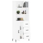 Hohes weißes Sperrholz-Sideboard 69,5 x 34 x 180 cm von vidaXL, Sideboards - Ref: Foro24-3190021, Preis: 152,12 €, Rabatt: %