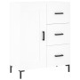 Hohes weißes Sperrholz-Sideboard 69,5 x 34 x 180 cm von vidaXL, Sideboards - Ref: Foro24-3190021, Preis: 152,12 €, Rabatt: %