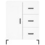 Hohes weißes Sperrholz-Sideboard 69,5 x 34 x 180 cm von vidaXL, Sideboards - Ref: Foro24-3190021, Preis: 152,12 €, Rabatt: %