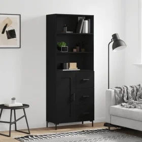 Aparador alto madera contrachapada negro 69,5x34x180 cm von vidaXL, Sideboards - Ref: Foro24-3190022, Preis: 161,26 €, Rabatt: %