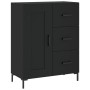 Aparador alto madera contrachapada negro 69,5x34x180 cm de vidaXL, Aparadores - Ref: Foro24-3190022, Precio: 166,30 €