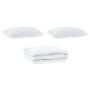 Duvet con Almohadas Argyle 3 pcs Blanco 200 x 220 cm Microfibra