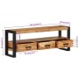 Mueble de TV madera maciza de acacia 120x30x45 cm en Muebles TV | Comprar online en Foro24