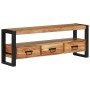 Mueble de TV madera maciza de acacia 120x30x45 cm en Muebles TV | Comprar online en Foro24