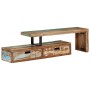 Mueble de TV (118-200) x 30x40 cm Madera maciza reciclada