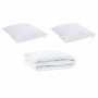 Duvet con Almohadas Argyle 3 pcs Blanco 200 x 220 cm Microfibra