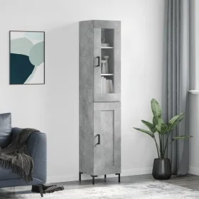 Gray concrete plywood sideboard 34.5x34x180 cm by vidaXL, Sideboards - Ref: Foro24-3199493, Price: 103,56 €, Discount: %