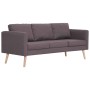 Sofá de 3 plazas de tela color gris taupe