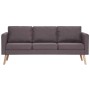 Sofá de 3 plazas de tela color gris taupe