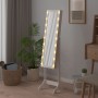 Espejo de pie con LED blanco 34x37x146 cm