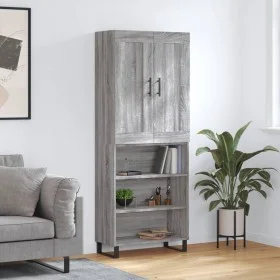 Tall gray Sonoma plywood sideboard 69.5x34x180 cm by vidaXL, Sideboards - Ref: Foro24-3200095, Price: 125,46 €, Discount: %