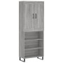 Tall gray Sonoma plywood sideboard 69.5x34x180 cm by vidaXL, Sideboards - Ref: Foro24-3200095, Price: 126,99 €, Discount: %