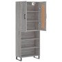 Tall gray Sonoma plywood sideboard 69.5x34x180 cm by vidaXL, Sideboards - Ref: Foro24-3200095, Price: 126,99 €, Discount: %