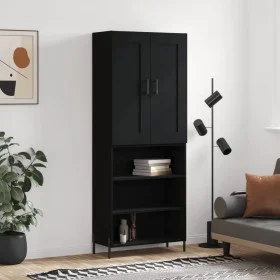 Hohes Sideboard Sperrholz schwarz 69,5x34x180 cm von vidaXL, Sideboards - Ref: Foro24-3200074, Preis: 141,21 €, Rabatt: %