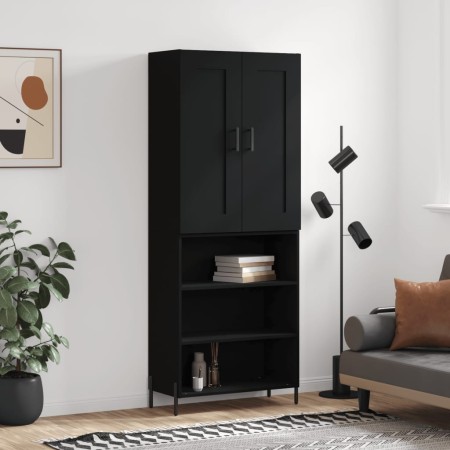 Hohes Sideboard Sperrholz schwarz 69,5x34x180 cm von vidaXL, Sideboards - Ref: Foro24-3200074, Preis: 144,97 €, Rabatt: %