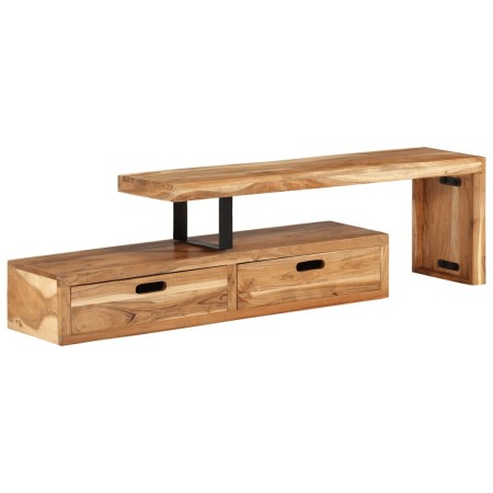 Mueble de TV (118-200) x 30x40 cm Madera maciza de acacia