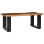 Solid teak wood and volcanic stone center table 100x50x40 cm by vidaXL, Coffee table - Ref: Foro24-281645, Price: 240,37 €, D...