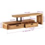 Mueble de TV (118-200) x 30x40 cm Madera maciza de acacia